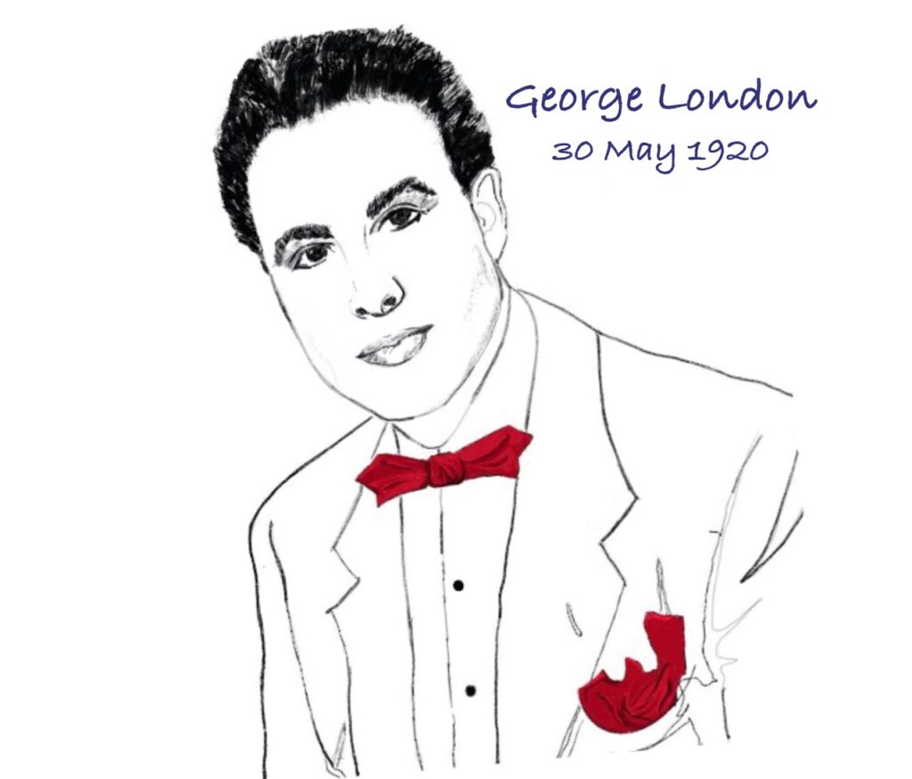 Drawing of George London, Bass-Baritone