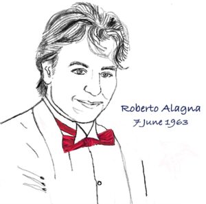 Drawing of Roberto Alagna