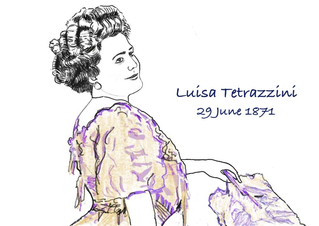Drawing of Luisa Tetrazzini