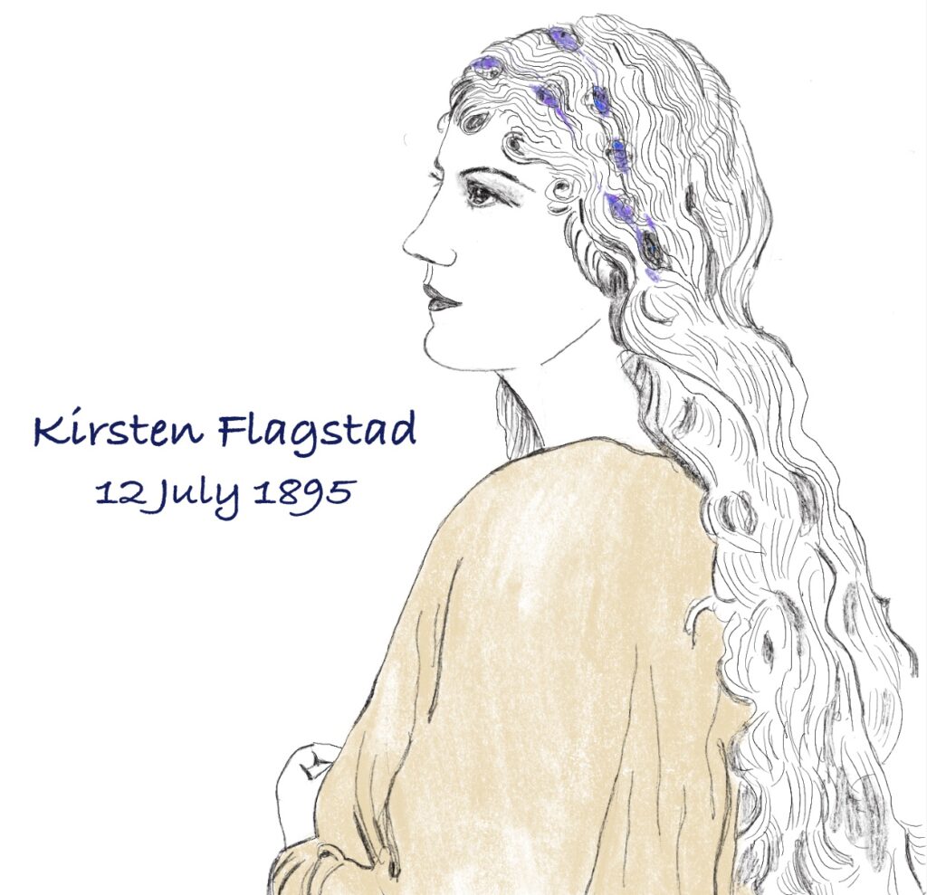 Drawing of Kirsten Flagstad