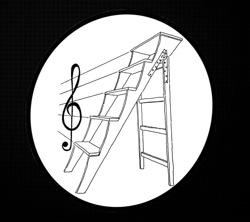 Drawing of Ladder in Black