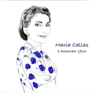 Drawing of Maria Callas