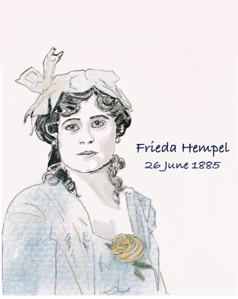 Drawing of Frieda Hempel