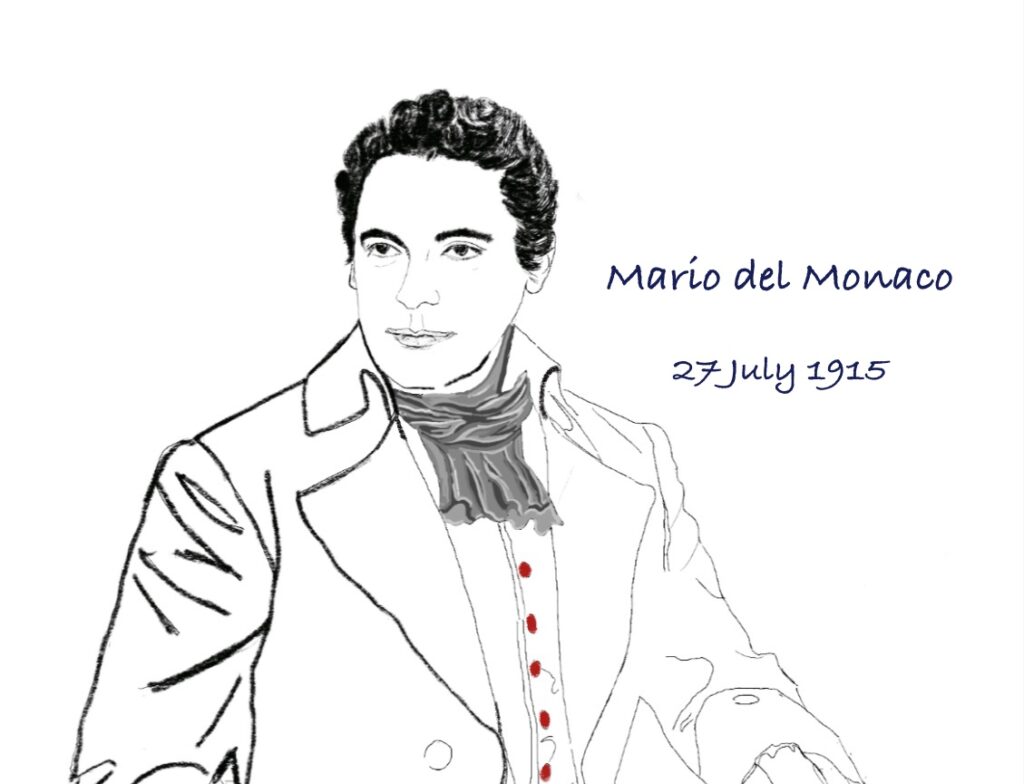 Drawing of Mario Del Monaco