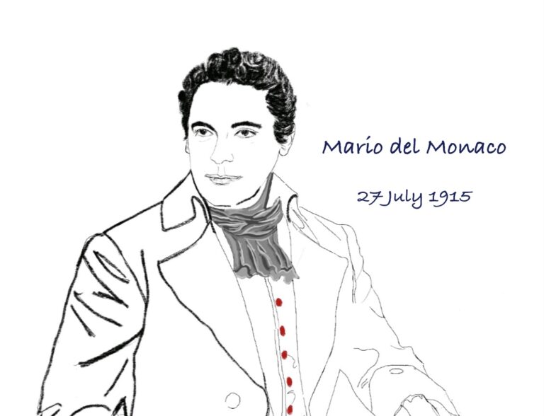 Drawing of Mario Del Monaco