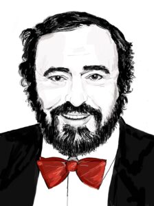 LUCIANO PAVAROTTI DRAWING