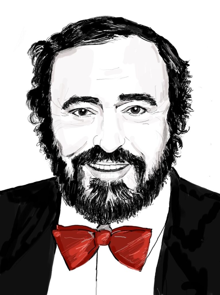 LUCIANO PAVAROTTI DRAWING
