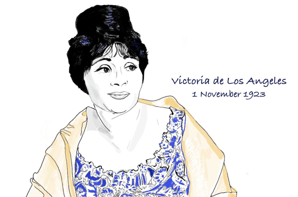 Drawing of Victoria de Los Angeles