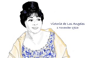 Drawing of Victoria de Los Angeles
