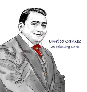 Drawing of Enrico Caruso