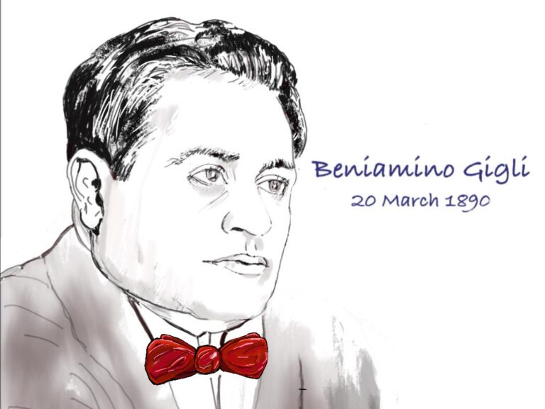 Drawing of Beniamino Gigli